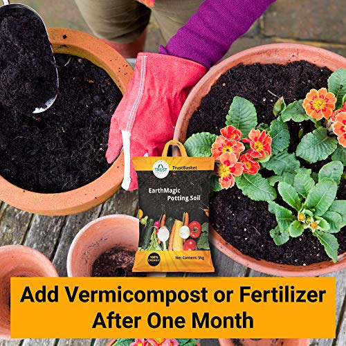 TrustBasket Enriched Premium Organic Earth Magic Potting Soil Mix with Required Fertilizers for Plants – 10 KG
