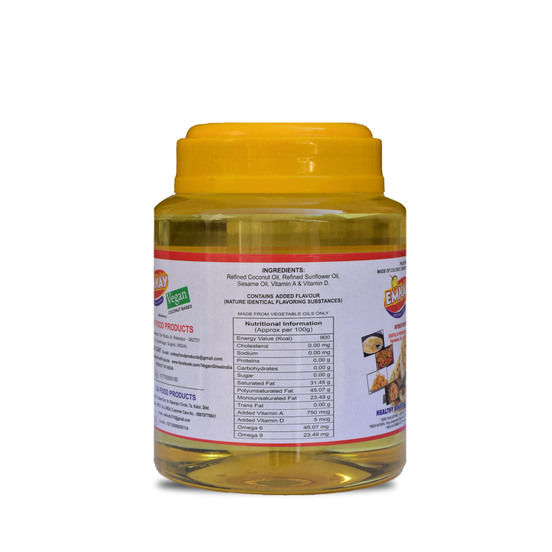 Emkay Coconut Ghee Nutrition