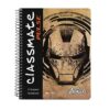 Classmate 2100128 Soft Cover 5 Subject Spiral Binding Notebook, Single Line, 250 Pages (Assorted cover design)