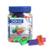Doms Non-Toxic Dust Free Coloured Erasers Jar Pack Set (Pack of 100 x 4 Set), Multicolor (Model Number: DM3438P4)