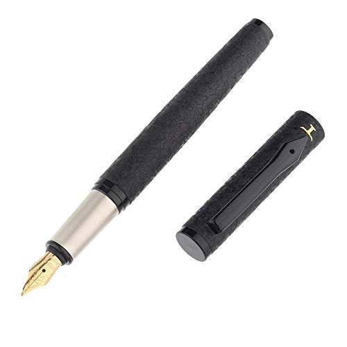 TEUER Swag Texture Full Black Body With Magnetic Cap Fountain Pen.