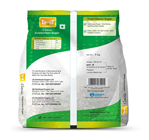 Trust Classic Sulphur Less Sugar, 5Kg