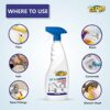Cleno Tap & Shower Cleaner Spray to Clean Bathroom, Kitchen Tap, Shower, Faucet. Removes Limescale & Hard Water Spot, Soap Scum, Water Stains, Scaling - 450ml (Ready to Use) - Image 3