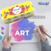 PIDILITE Fevicryl Acrylic Sunflower Kit (10 Colours X 15 ml) with Black and White Acrylic Paints of 100ml Each, Gift for Artists, Students, Children - Image 4