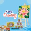 PIDILITE Fevicryl Acrylic Sunflower Kit (10 Colours X 15 ml) with Black and White Acrylic Paints of 100ml Each, Gift for Artists, Students, Children - Image 8