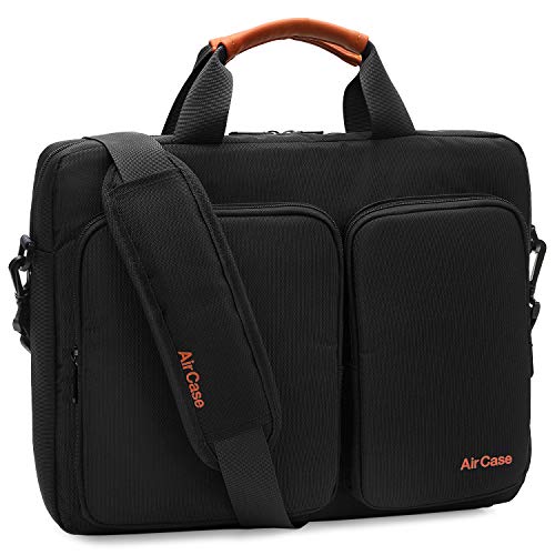 AirCase Laptop Messenger Bag Case Cover Pouch for 15.6 -Inch Laptop Bag for Men & Women (Black)