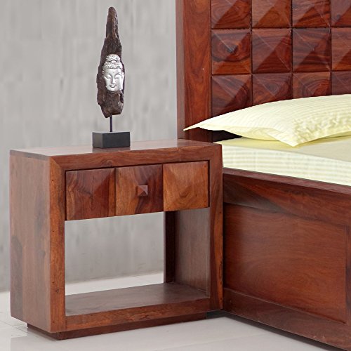 Evok Diamond Night Stand (Honey Natural)