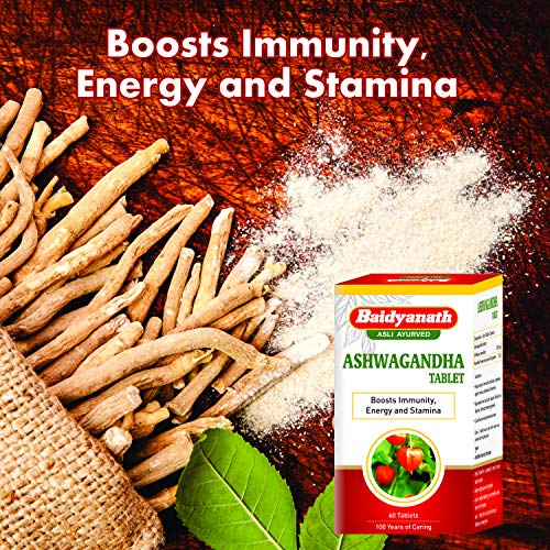 Baidyanath Ashwagandha Tablet I Immunity Booster I Antioxidant I Rejuvenate mind & Body – 60 Tablets