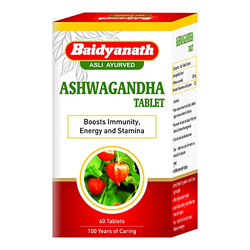 Baidyanath Ashwagandha Tablet I Immunity Booster I Antioxidant I Rejuvenate mind & Body – 60 Tablets